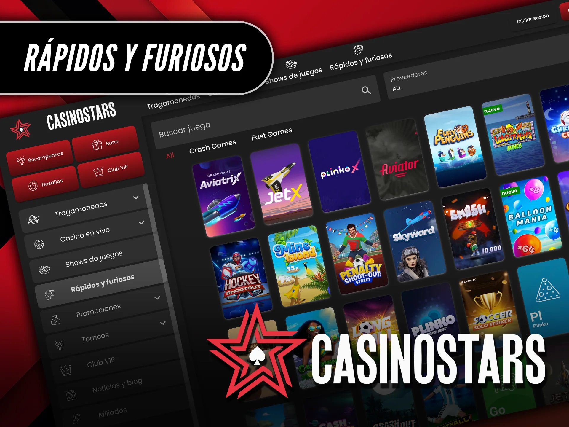 Prueba los modos rápidos y furiosos y apuesta sin pausa en Casinostars.