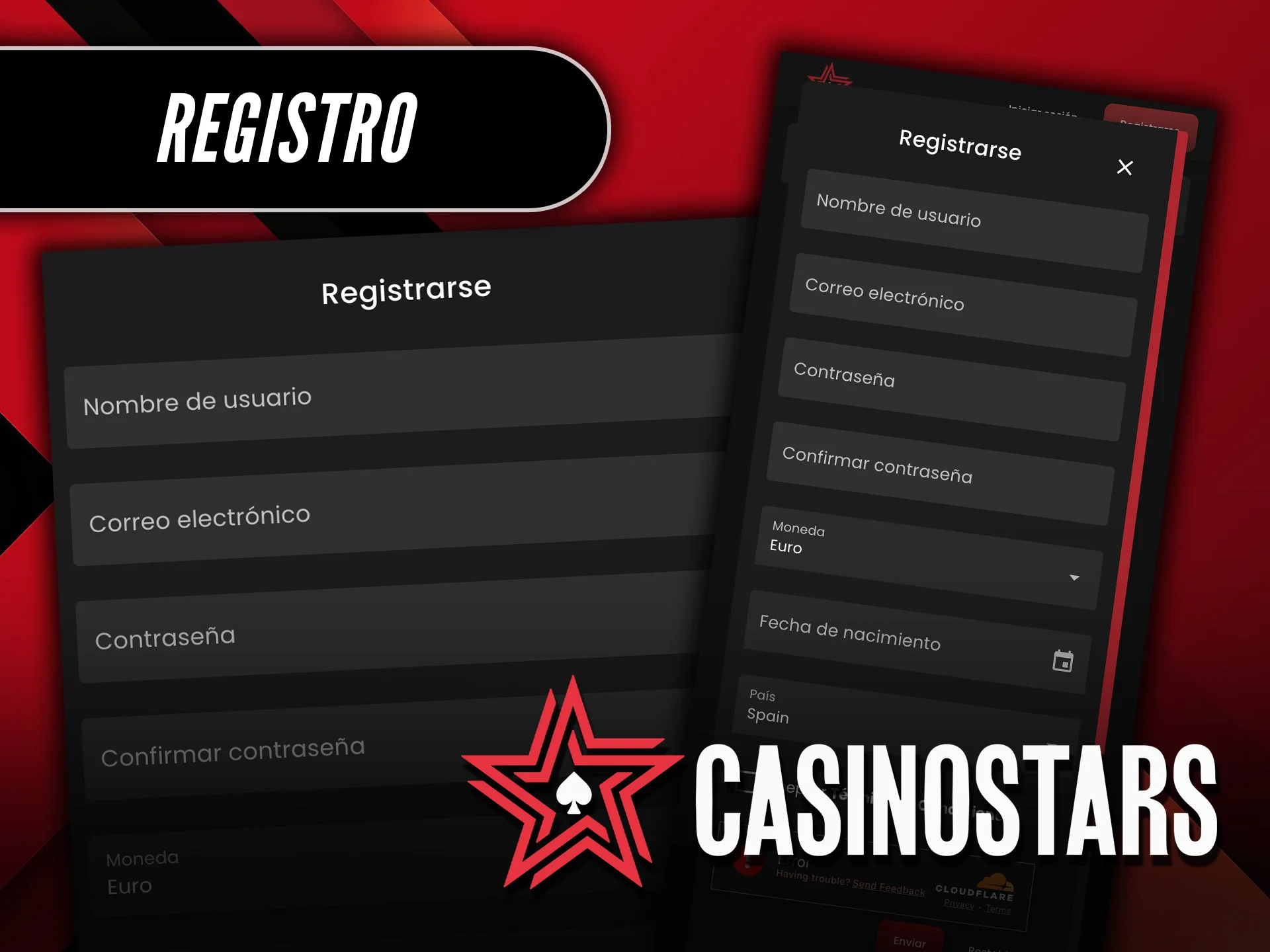 Regístrate fácilmente y empieza a jugar en Casinostars.