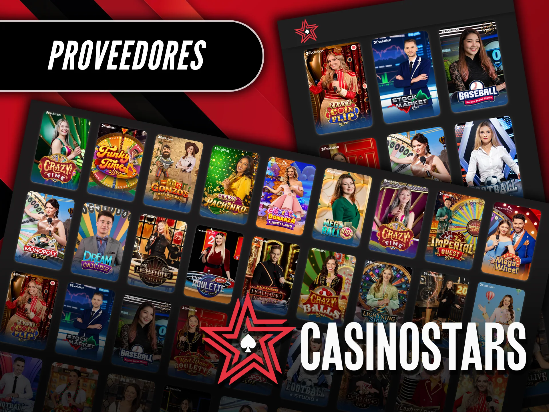 Conoce los proveedores que ofrecen shows de juegos en Casinostars.