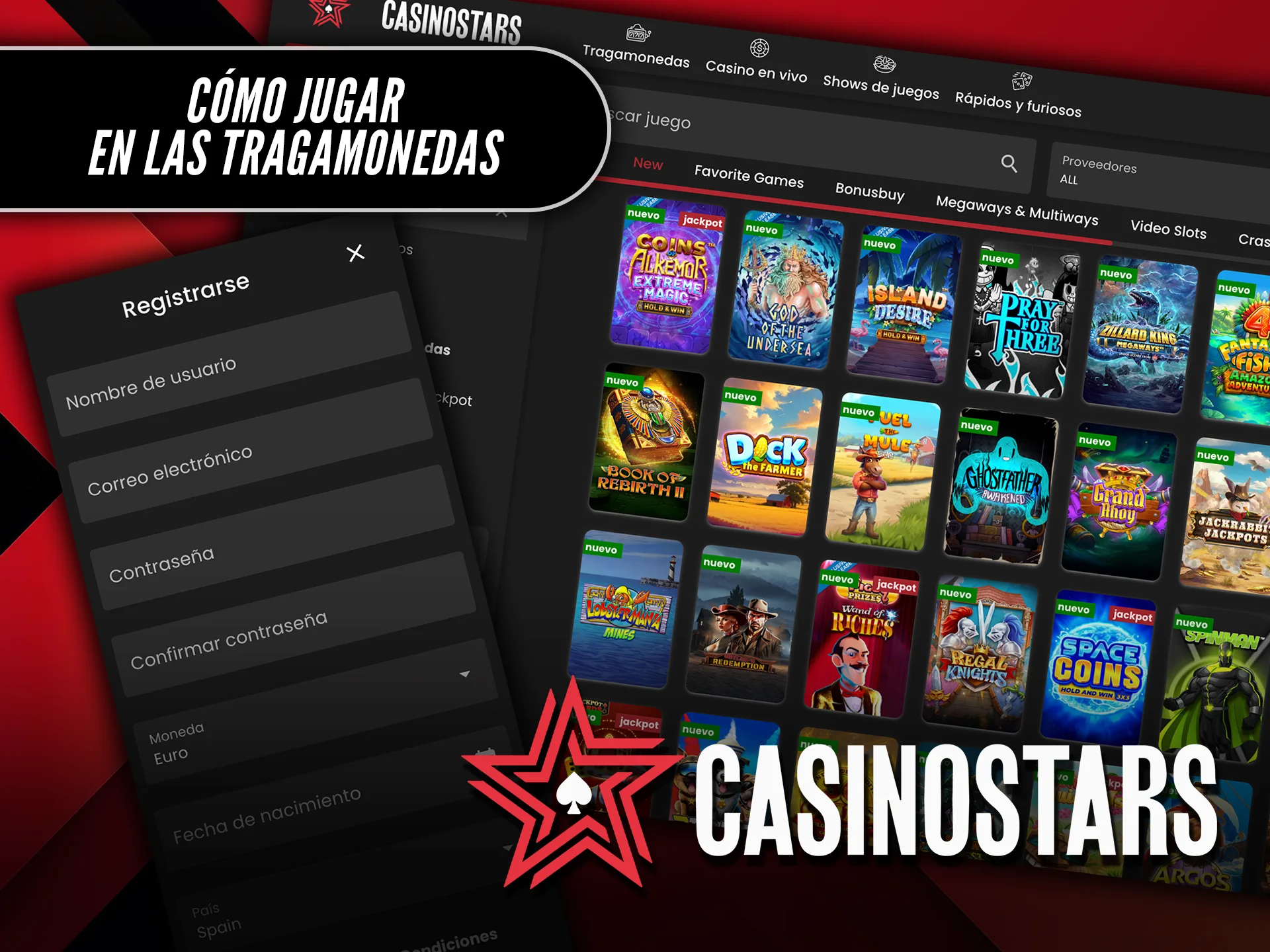 Aprende cómo jugar en las tragamonedas de Casinostars y empieza a ganar.