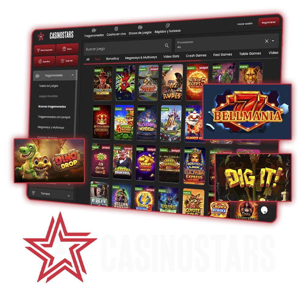Prueba tu suerte con las Nuevas Tragamoneda en Casino Stars y gana grandes premios.