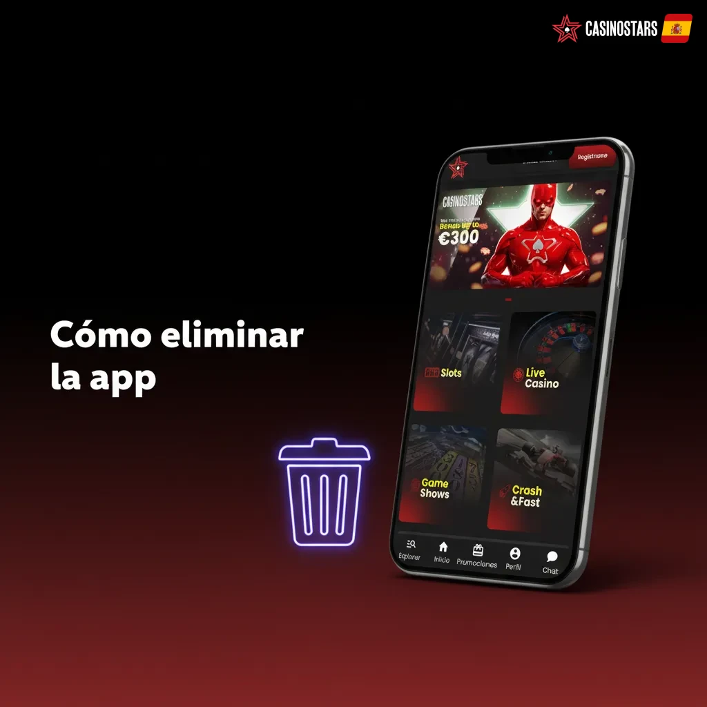 Android: Ajustes > Aplicaciones > Desinstalar, o pulsación prolongada. iOS PWA: mantener pulsado y Eliminar marcador.