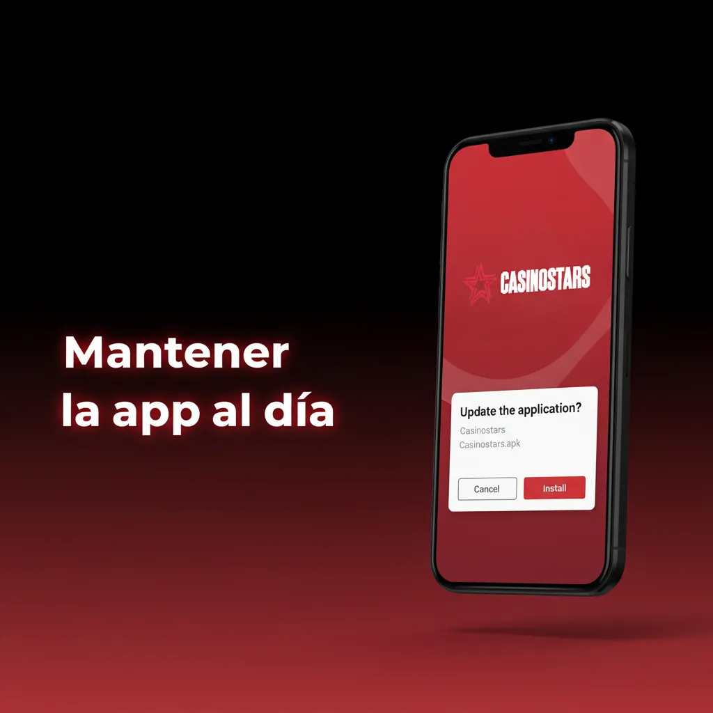 Ilustración de app móvil con ícono de actualización automática y nube, siempre al día sin pasos extra.