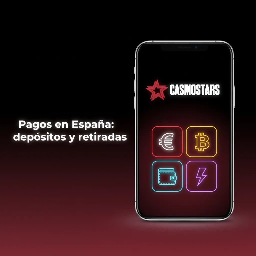 Pagos en España: depósito min 10€, retiro min 20€; máx 5.000€/10.000€; retiros 0–24h, 1–3 días; depósitos al instante